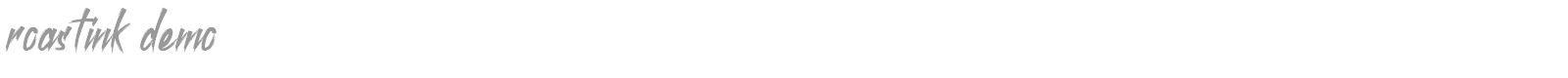 Roastink font preview